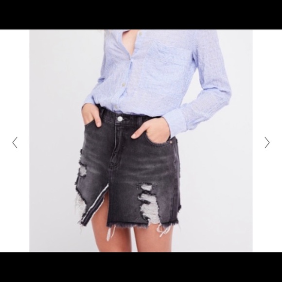 Free People Jean Mini Skirt - Picture 2 of 5